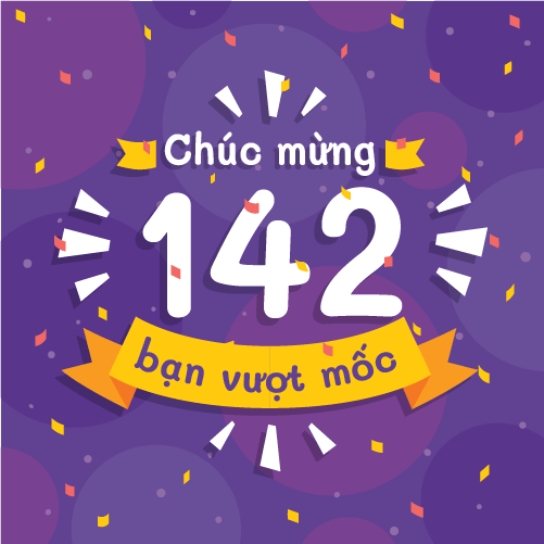 Chúc mừng các bạn đã vượt mốc thành công trong tuần vừa qua