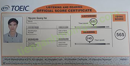 Bảng điểm Toeic