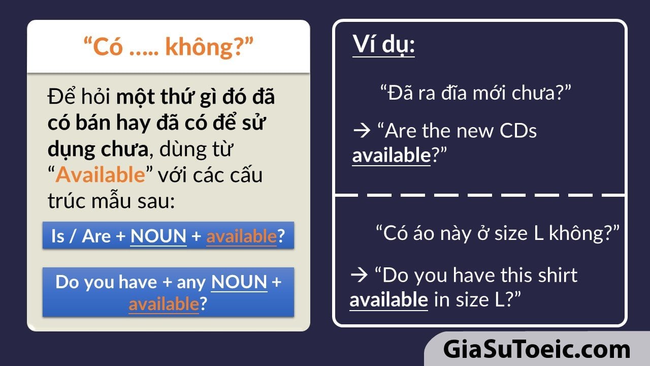 Available