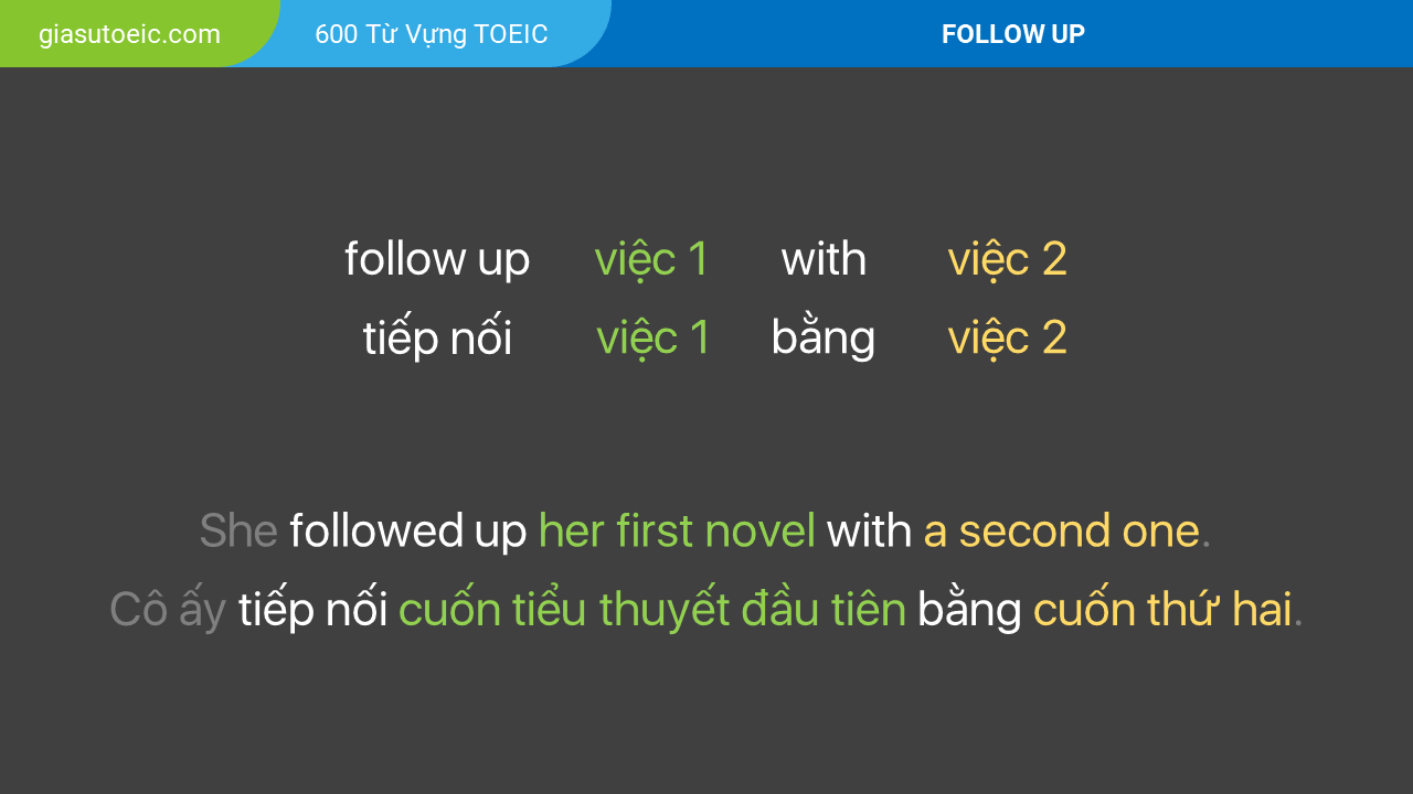 follow up - 600 Từ Vựng TOEIC