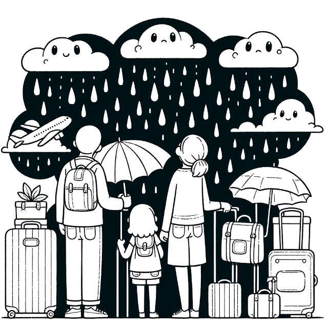 Illustration for "If it rains, we will cancel the trip."