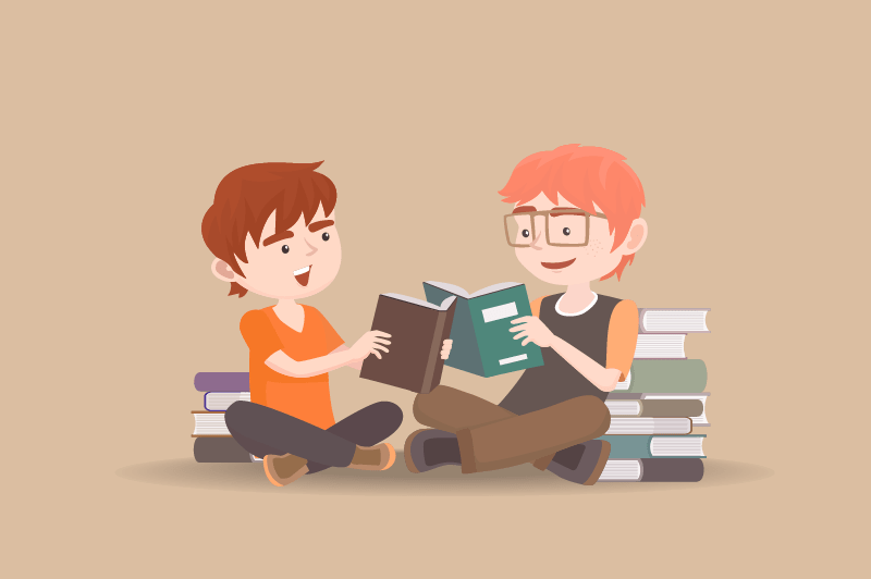 At 9 o'clock today, Ben is at school. He is studying.