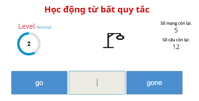Game tiếng Anh động từ bất quy tắc LeeRit