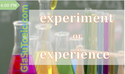 phân biệt experience và experiment