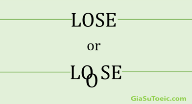 phân biệt lose và loose