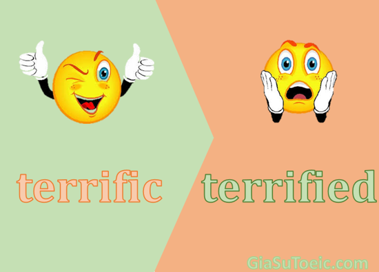 phân biệt terrific và terrified