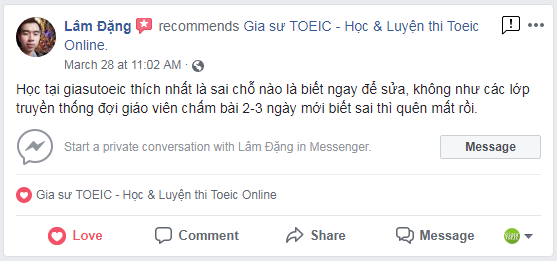 Review của học viên