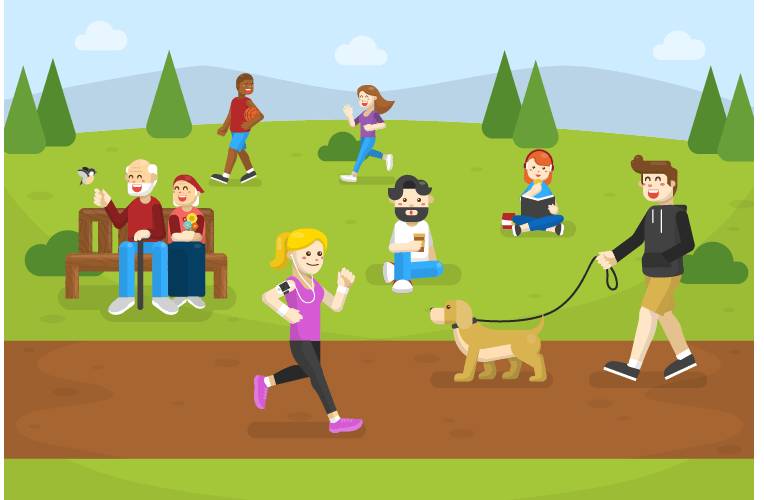 My mother often takes me to the park, and every time we go there I feel very happy.