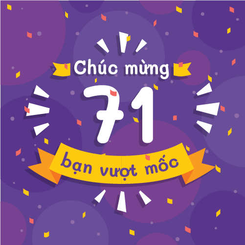 83 bạn đã vượt mốc thành công trong tuần vừa qua (31/12 - 06/01)