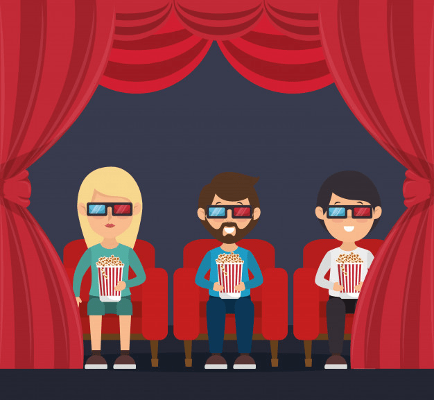 During the movie, Joe stood up and went to the bathroom.
