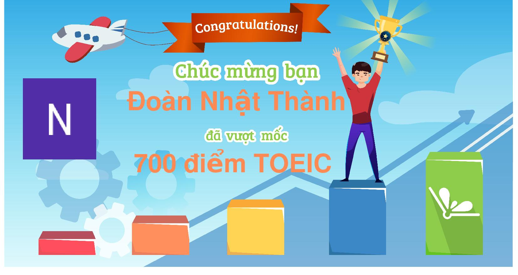 Chứng nhận vượt mốc của bạn Thành