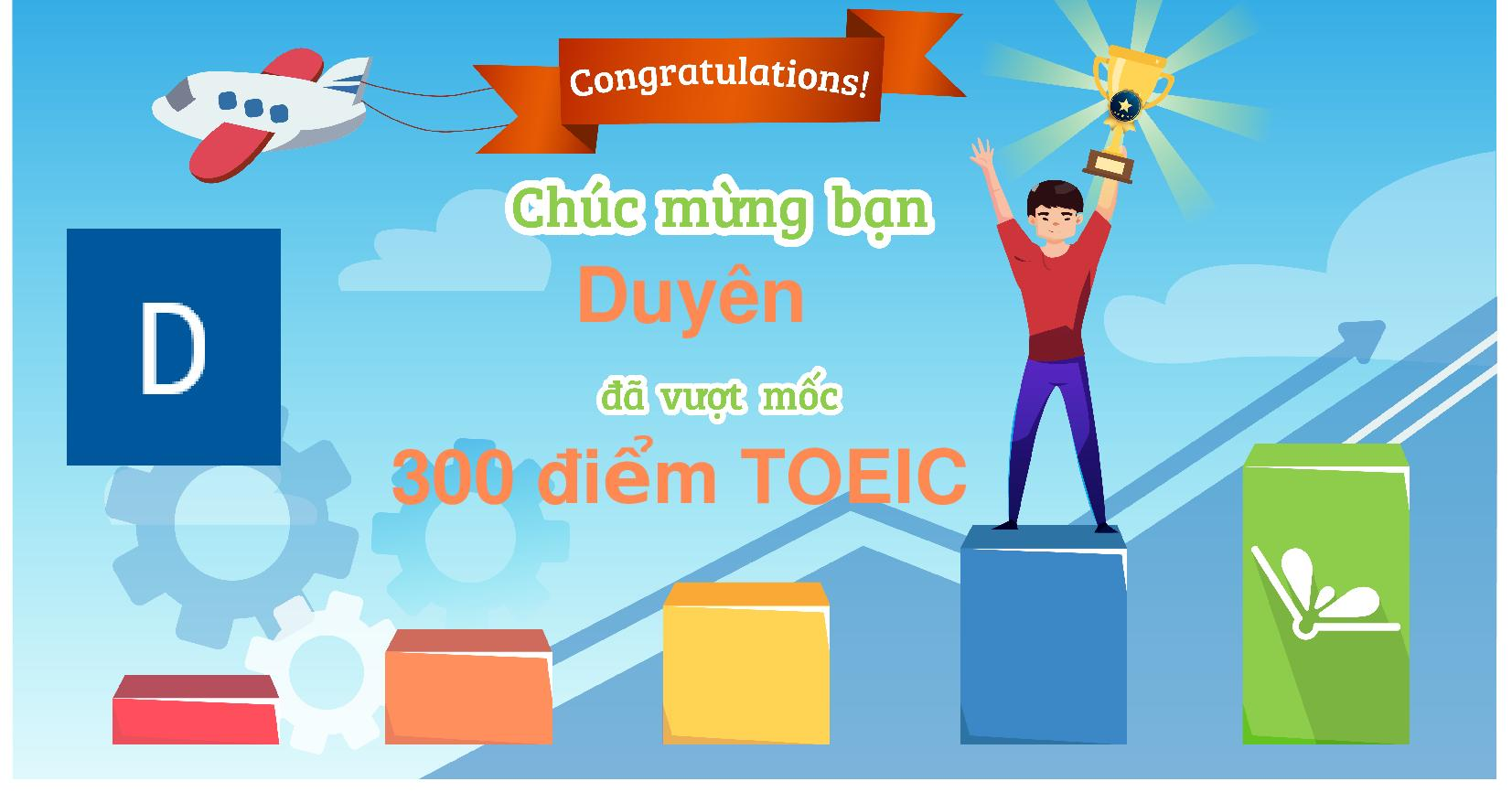 Chứng nhận vượt mốc của bạn Duyên