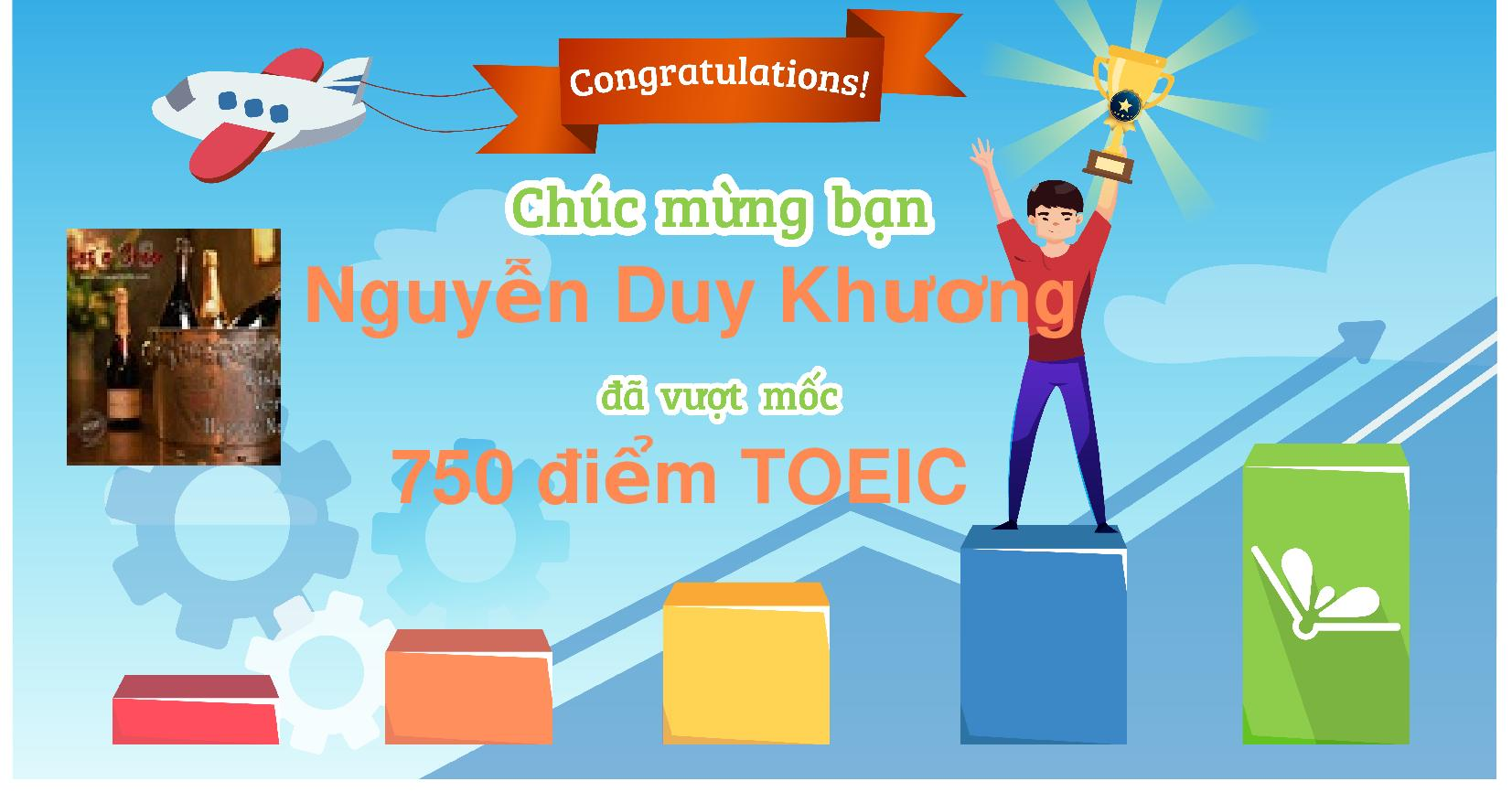 Chứng nhận vượt mốc của bạn Khương