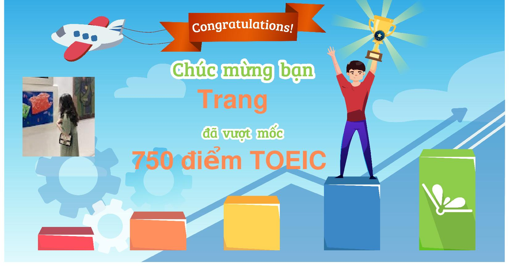 Chứng nhận vượt mốc của bạn Trang