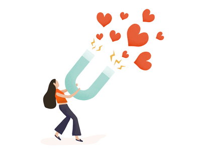 Minh họa nghĩa của từ attract